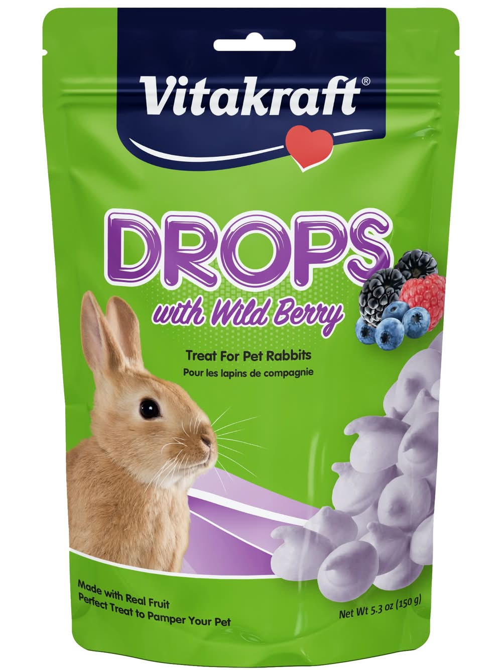 Vitakraft® Drops Rabbit Treats (Flavor: Wildberry, Color: Assorted, Size: 5.3 Oz)