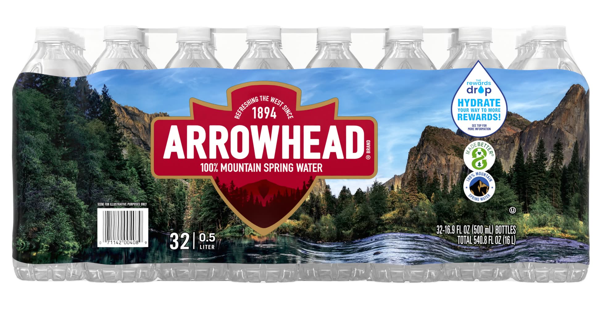 Arrowhead 100% Mountain Spring Water (32 x 16.9 fl oz)