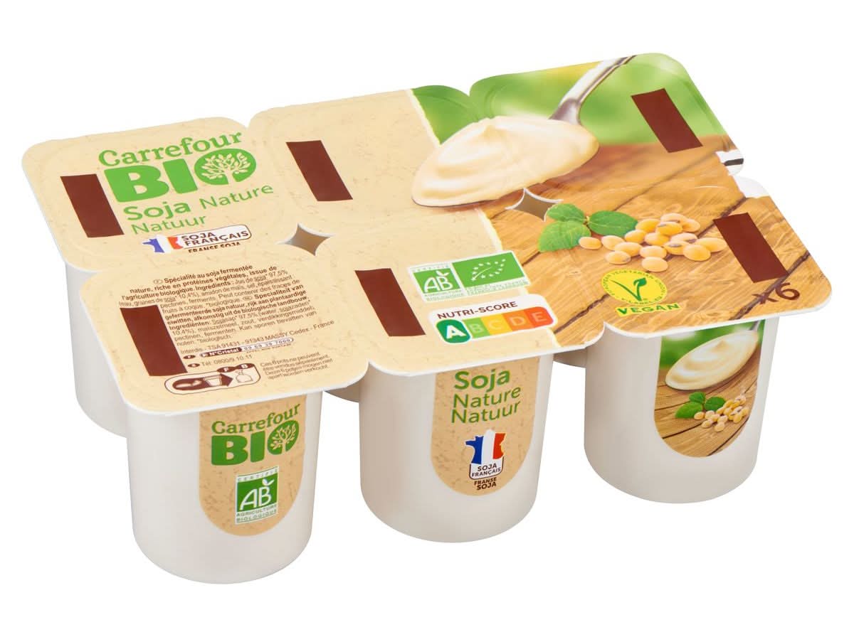 Carrefour Bio Soja Nature 6 x 100 g