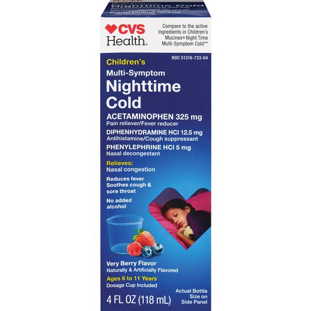 Cvs Health Children's Night Time Multi-Symptom Cold Relief Liquid (very berry)