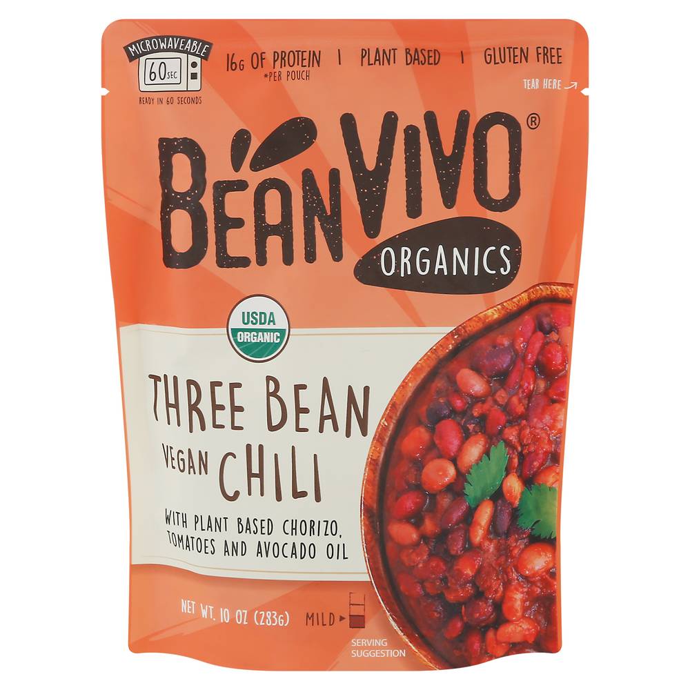 BeanVivo Organic Three Bean Vegan Chili (10 oz)