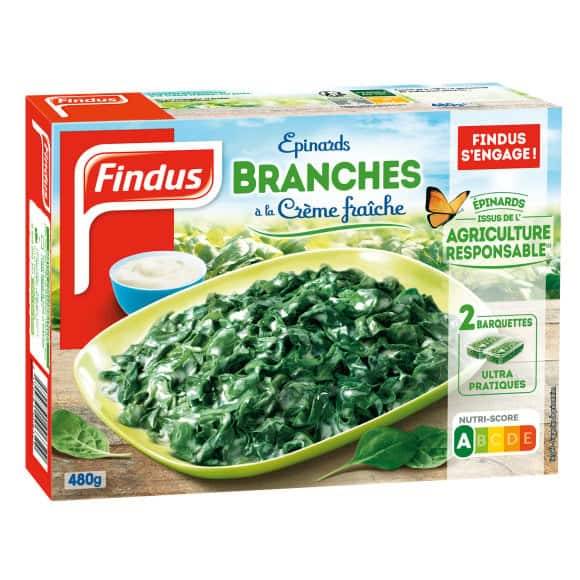 Findus - Légumes cuisinés épinards branches à la crème (500g)