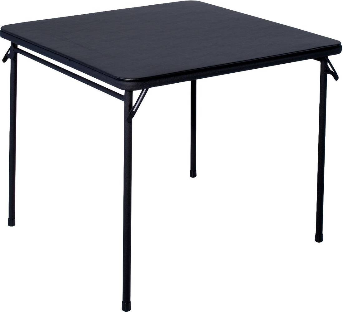 Cosco 2.83-ft x 2.83-ft Indoor Square Vinyl Black Folding Dining Table (4-Person) | 14696BLK6L