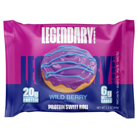 Legendary Foods Wild Berry Flavored Protein Sweet Roll (2.3oz count)
