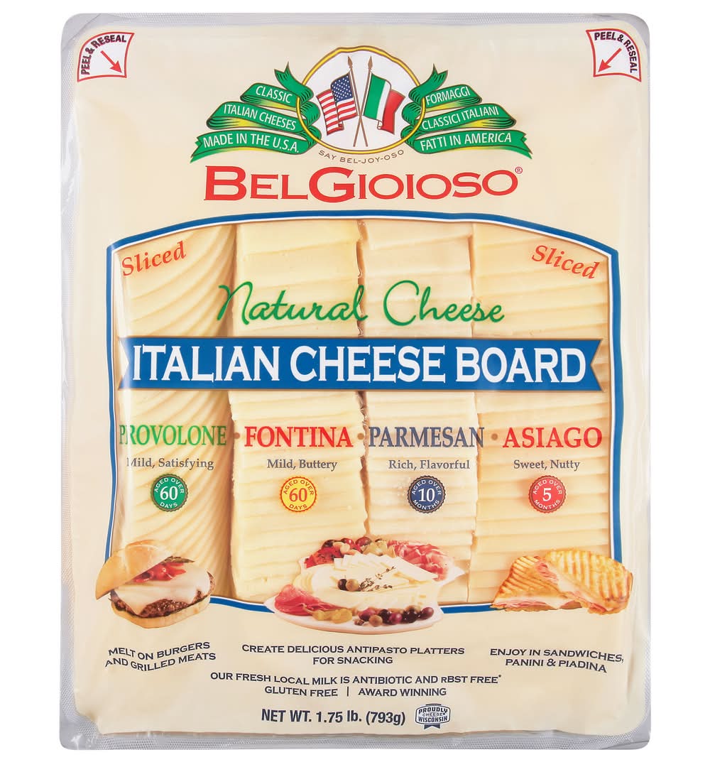BelGioioso Sliced Cheese Board, Italian (1.75 lbs)