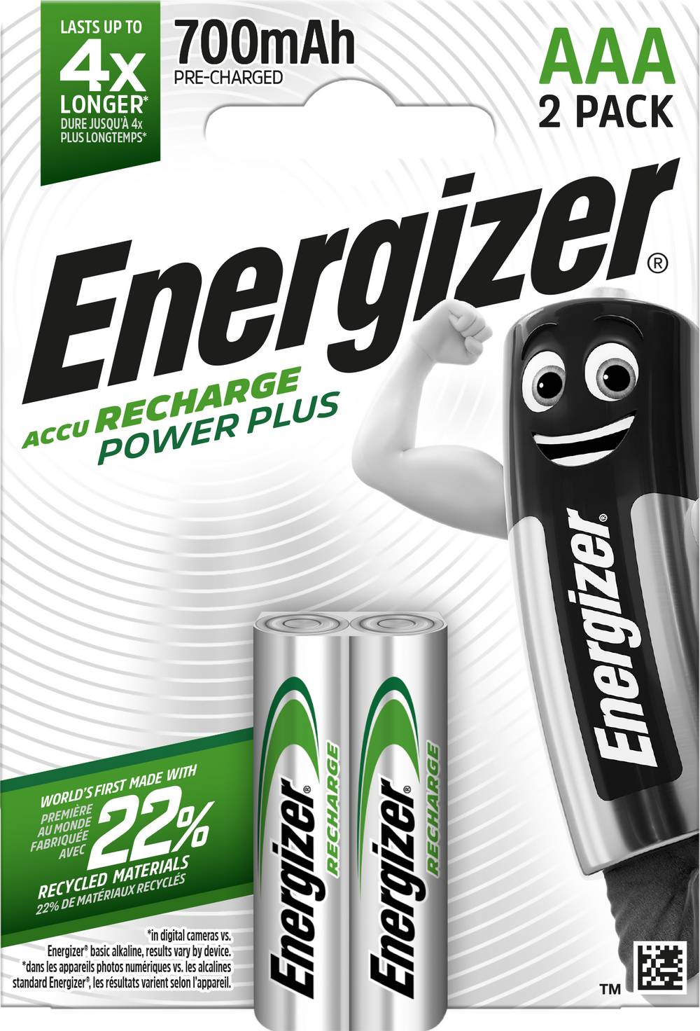 Energizer - Piles rechargeables power plus aaa/lr3 700 mah