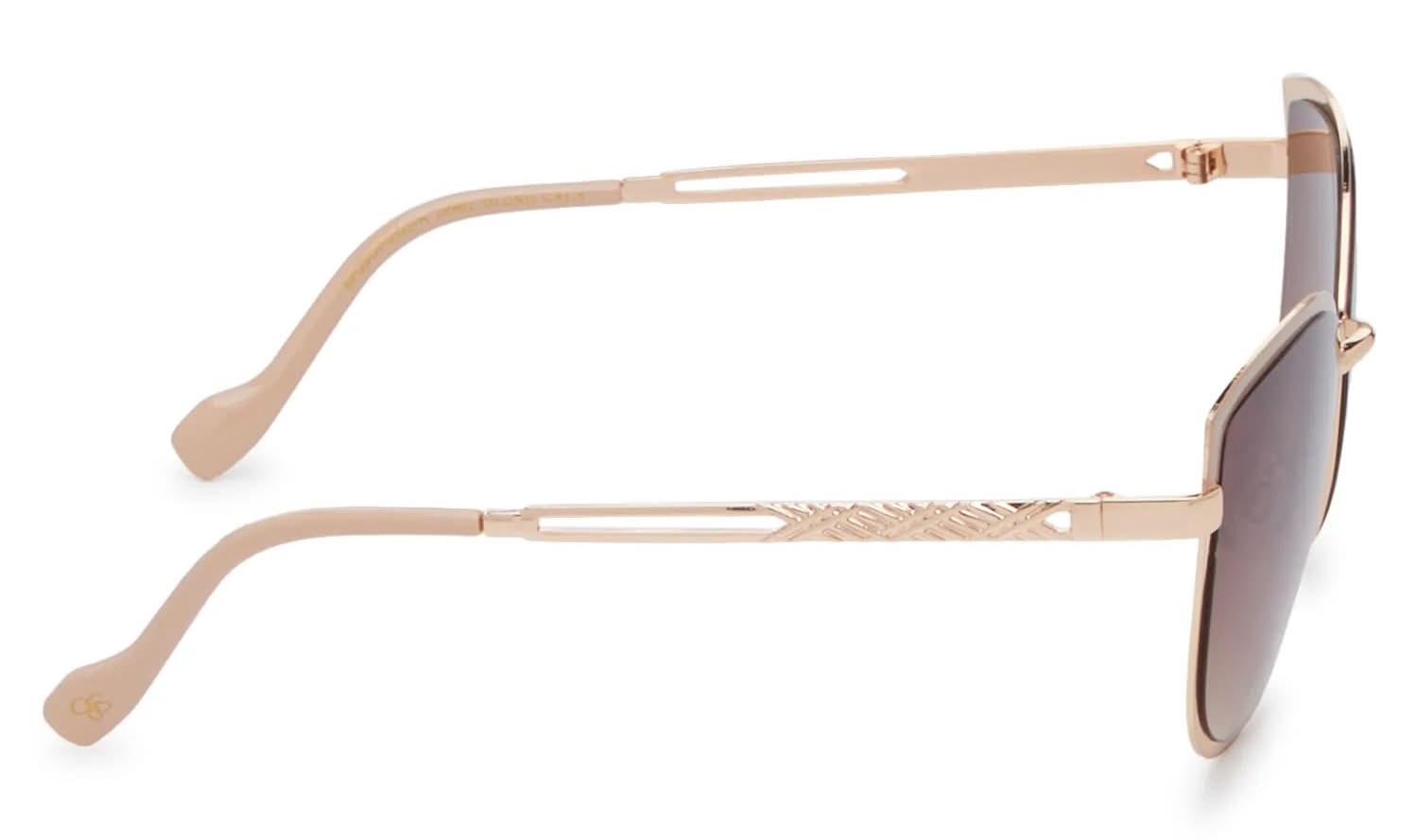 Jessica Simpson Two-Tone Cat-Eye Sunglasses (Blush/Gold 