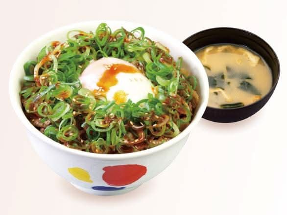 【ランチセット】ネギたっぷり旨辛ネギたま牛めし小盛(味噌汁付)