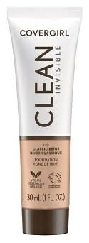 CoverGirl Clean Invisible Liquid Makeup, 130 Classic Beige (1 fl oz)