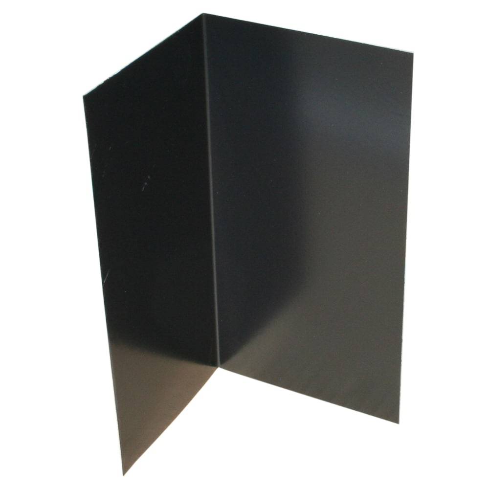 Union Corrugating 4-in x 4-in Black Aluminum Step Flashing | BKA4X4X8