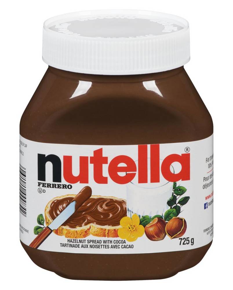 Nutella tartinade aux noisettes avec lait écrémé et cacao (725 g) - hazelnut spread with cocoa (725 g)