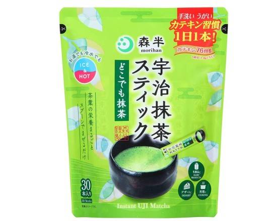 共栄製茶　森半　宇治抹茶スティックどこでも抹茶　1.8g×30p　J-880