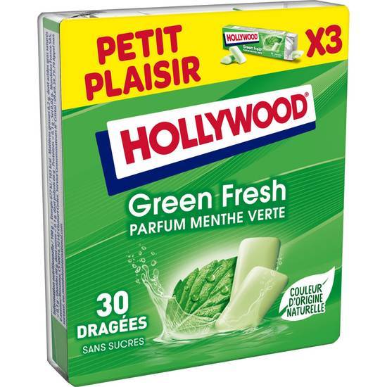 Hollywood - Chewing gum sans sucres (menthe verte)