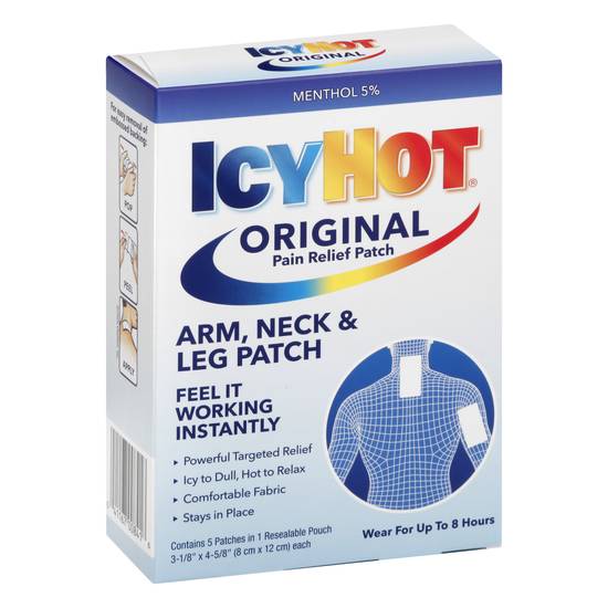 Icy Hot Original Arm Neck & Leg Medicated Pain Relief Patch (5 ct)
