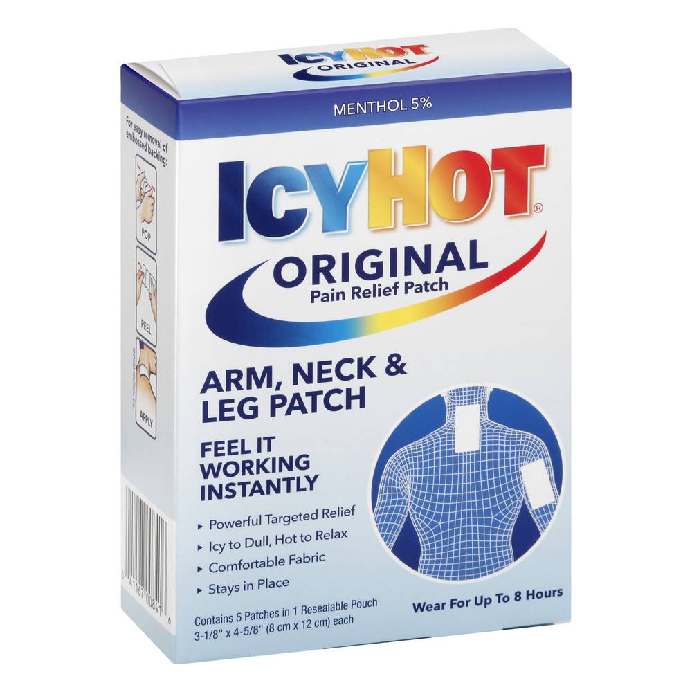 Icy Hot Original Arm Neck & Leg Medicated Pain Relief Patch (2 oz)