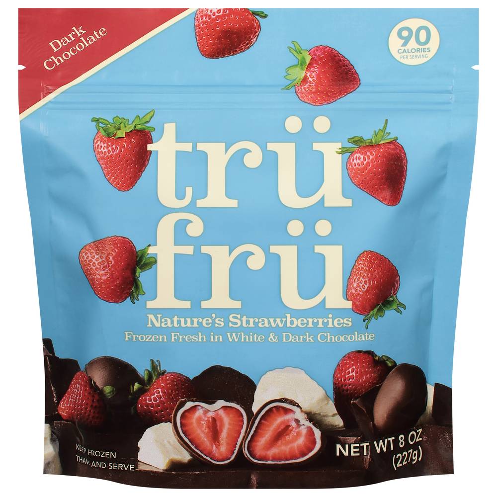 Tru Fru Nature's Frozen Fresh in White & Dark Chocolate, Strawberries (8 oz)