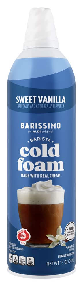 Barissimo Barista Cold Foam, Sweet Vanilla (13 oz)
