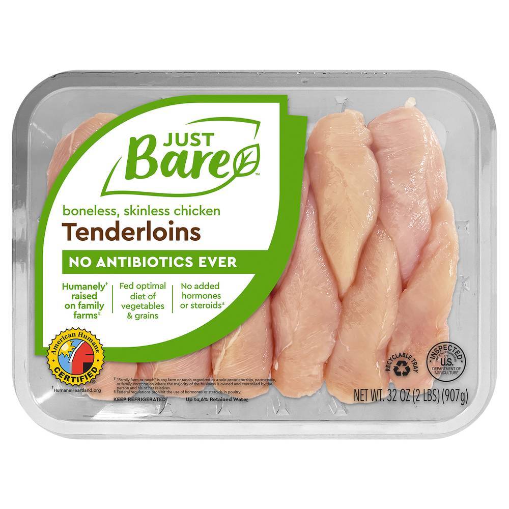 Just Bare Boneless Skinless Chicken Tenders Family pack (32 oz)