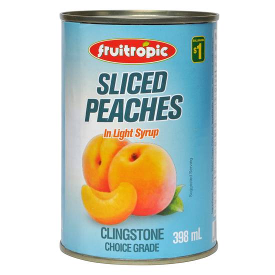 Fruitropic Peach Halves/Slices In Syrup, In A Can (398mL)