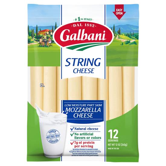 Galbani Part Skim Mozzarella String Cheese (12 ct)