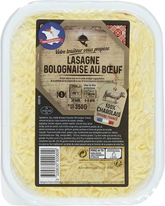 Stefano Toselli - Nobrand -  lasagne bolognaise au bœuf charolais