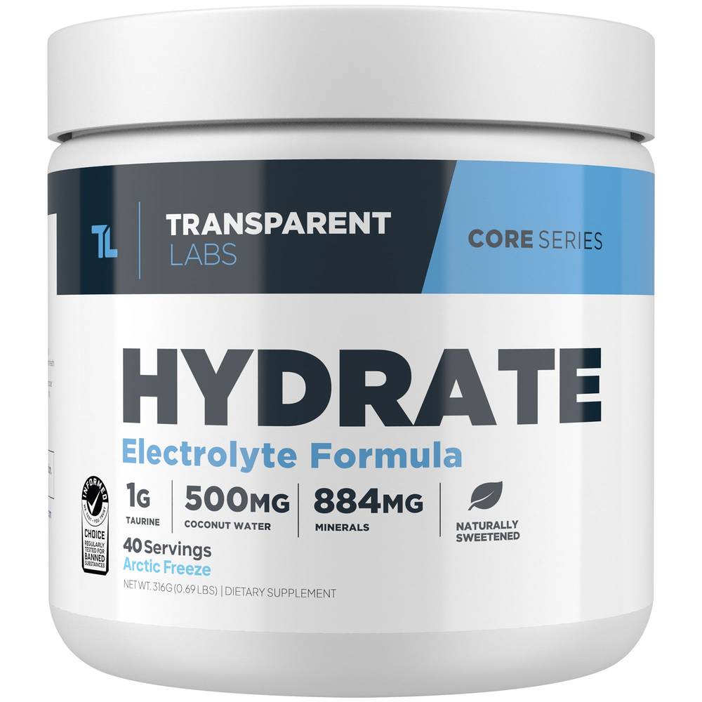 Transparent Labs Arctic Freeze Hydrate Electrolyte Formula (316 g)