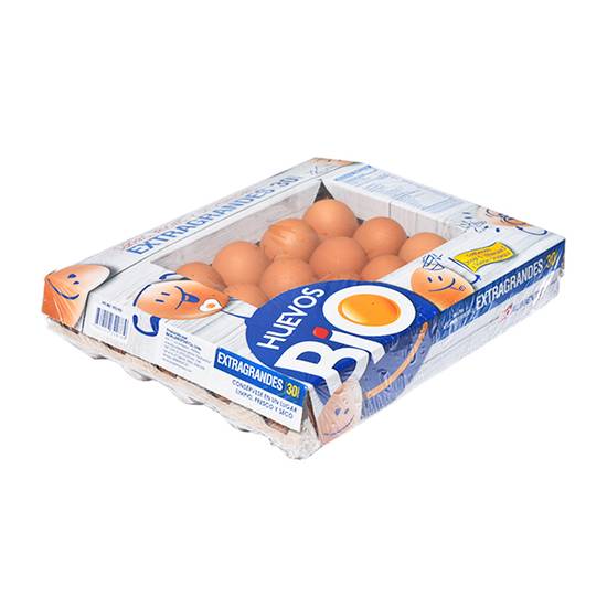 Huevos Empacados Extra Grande Bio X30
