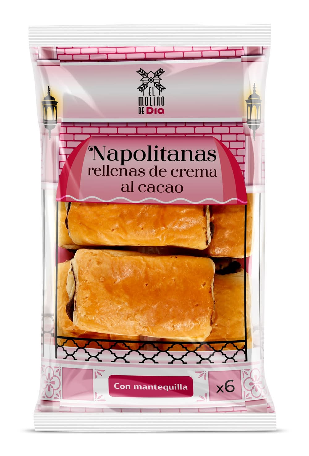Napolitanas Rellenas De Crema De Cacao El Molino De Dia Bolsa 270 G