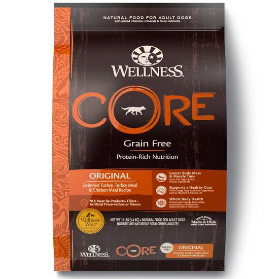 Wellness Core Natural Grain Free Original Recipe Dry Dog Food (12 lbs)