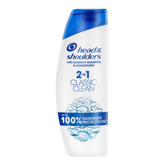 Head & Shoulders Classic Clean 2in1 Anti Dandruff Shampoo 250ml. Refreshing Clean Scent