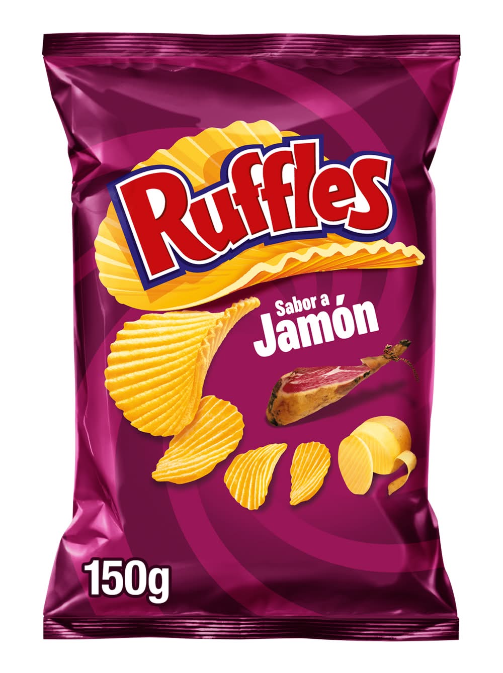 Batata Frita Ondulada Sabor a Presunto Ruffles (emb. 150 gr)