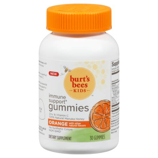 Burt's Bees Kids Orange Immune Support Gummies