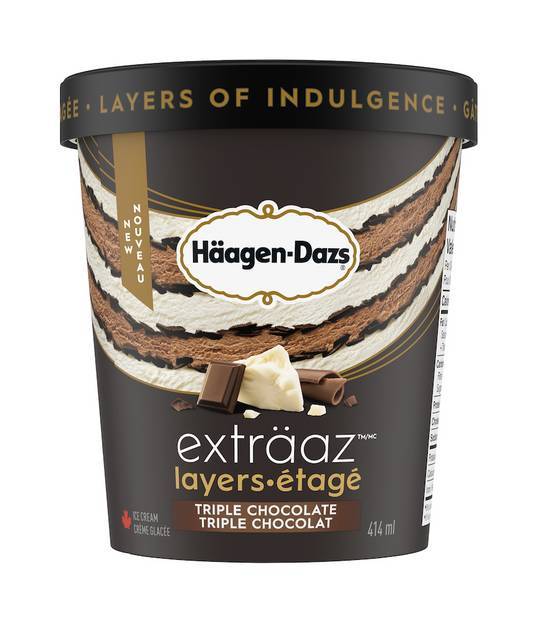 Haagen-Dazs Extraaz Layers triple chocolat/Triple Chocolate 414ml