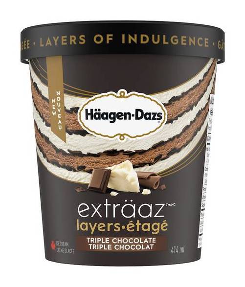 Haagen-Dazs Extraaz Layers triple chocolat/Triple Chocolate 414ml
