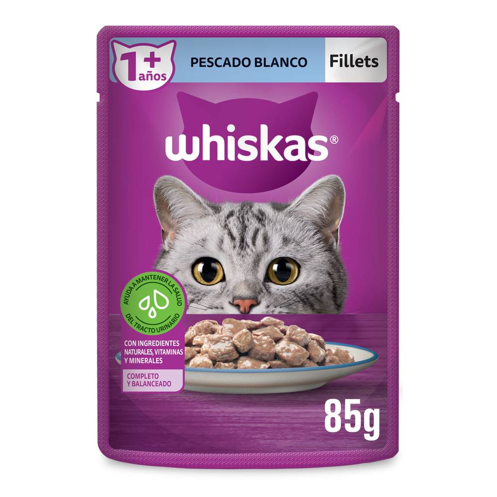 Whiskas · Alimento húmedo para gato fillets pescado blanco (85 g)