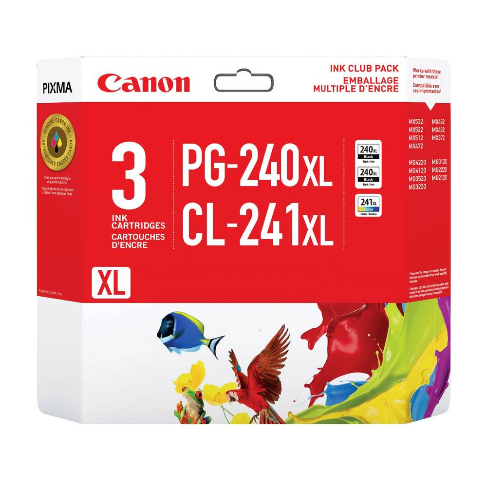 Canon Pg-240Xl Black And 241Xl Colour Combo Pack