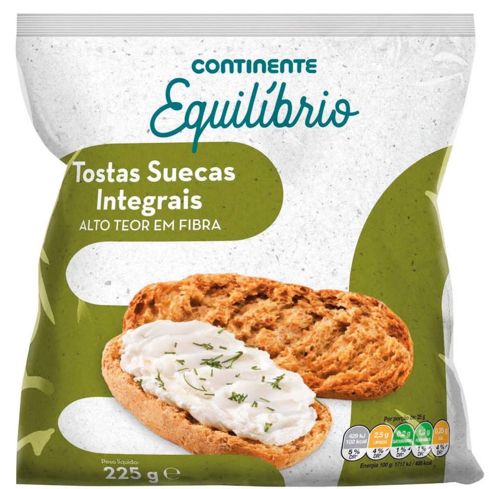 Tostas Suecas Integrais Continente Equilíbrio (emb. 225gr)