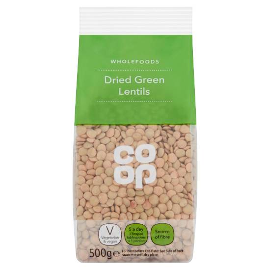 Co-Op Whole Foods Dried Green Lentils (500g)