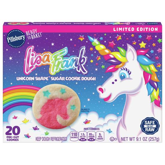 Pillsbury Lisa Frank Unicorn Shape Sugar Cookie Dough (20 ct)