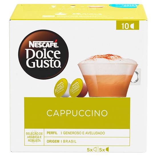 Nescafé café em cápsula dolce gusto cappuccino (10 un)