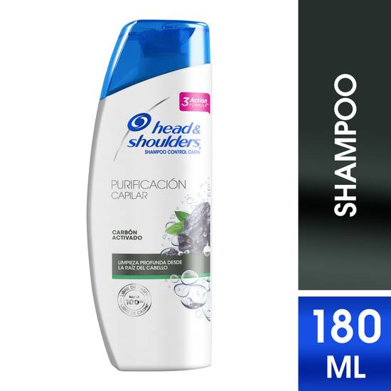 Head & shoulders shampoo control caspa carbón activado (botella 180 ml)
