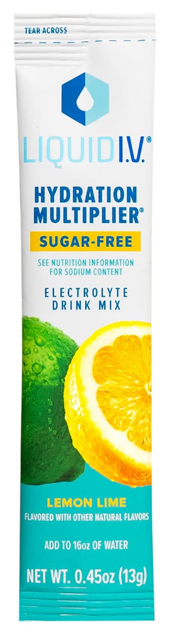 Liquid I.V. Hydration Multiplier Electrolyte Drink Mix, Sugar-Free, Lemon Lime