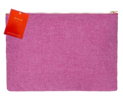 Post-It Zip Top Canvas Laptop Pouch, 15x10 in, Magenta