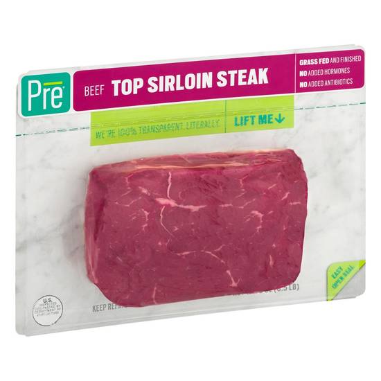 Pre Top Sirloin Steak Beef (8 oz)