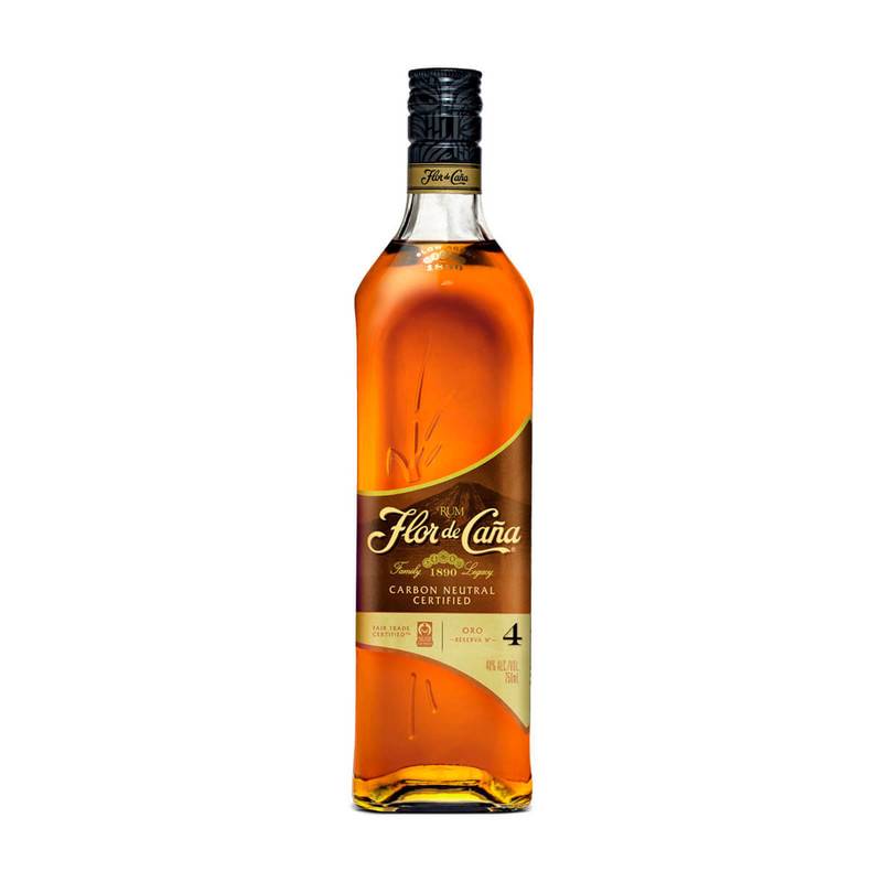 Ron Flor De Caña 4 Años Añejo Oro - 750Ml