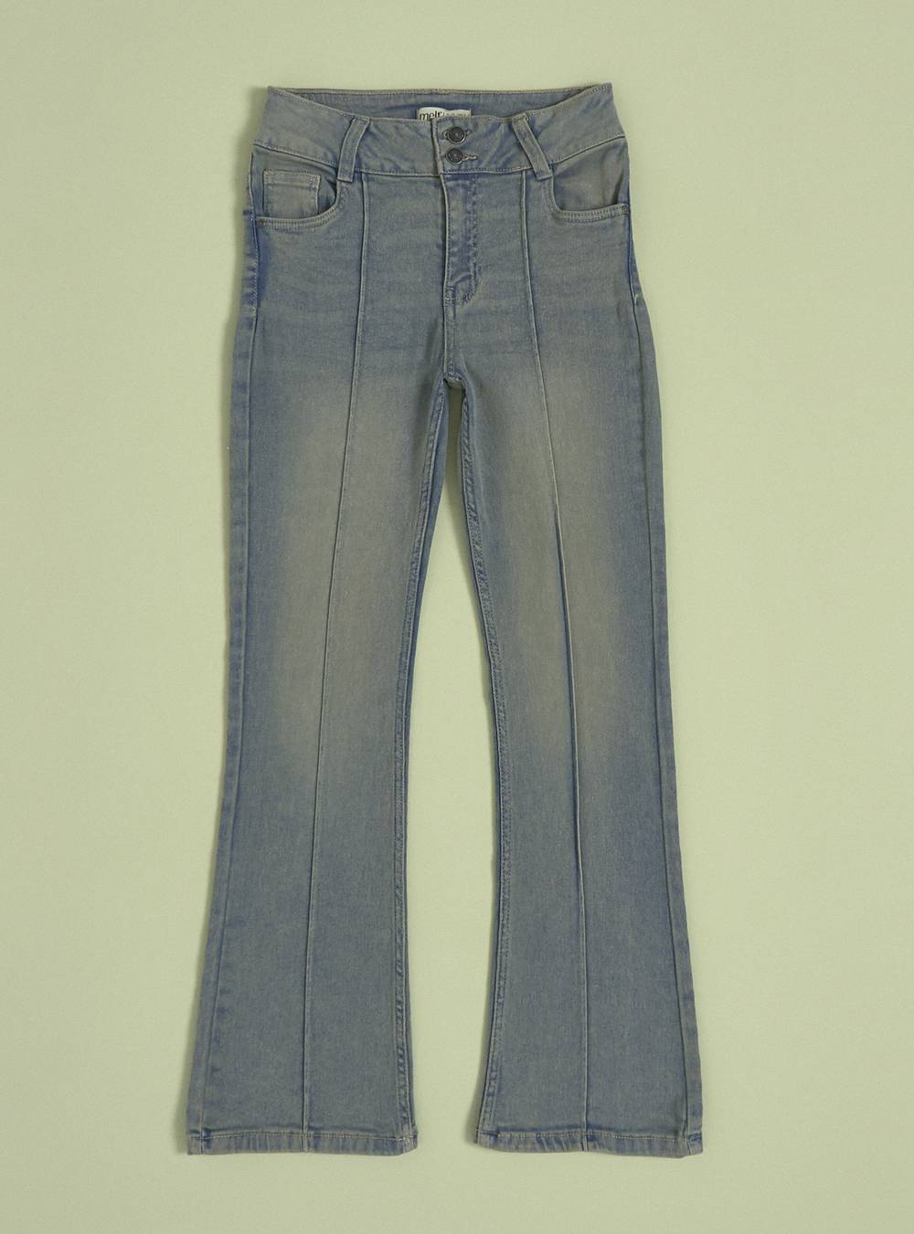 Melt jeans flare dirty wash celeste 't 12a