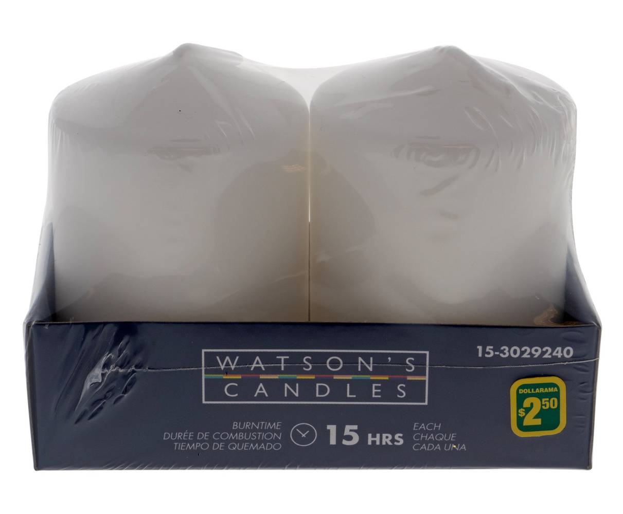 Unscented Candles (2 ct)