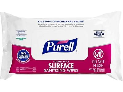 Purell Foodservice Surface Sanitizing Wipes (72 ct)