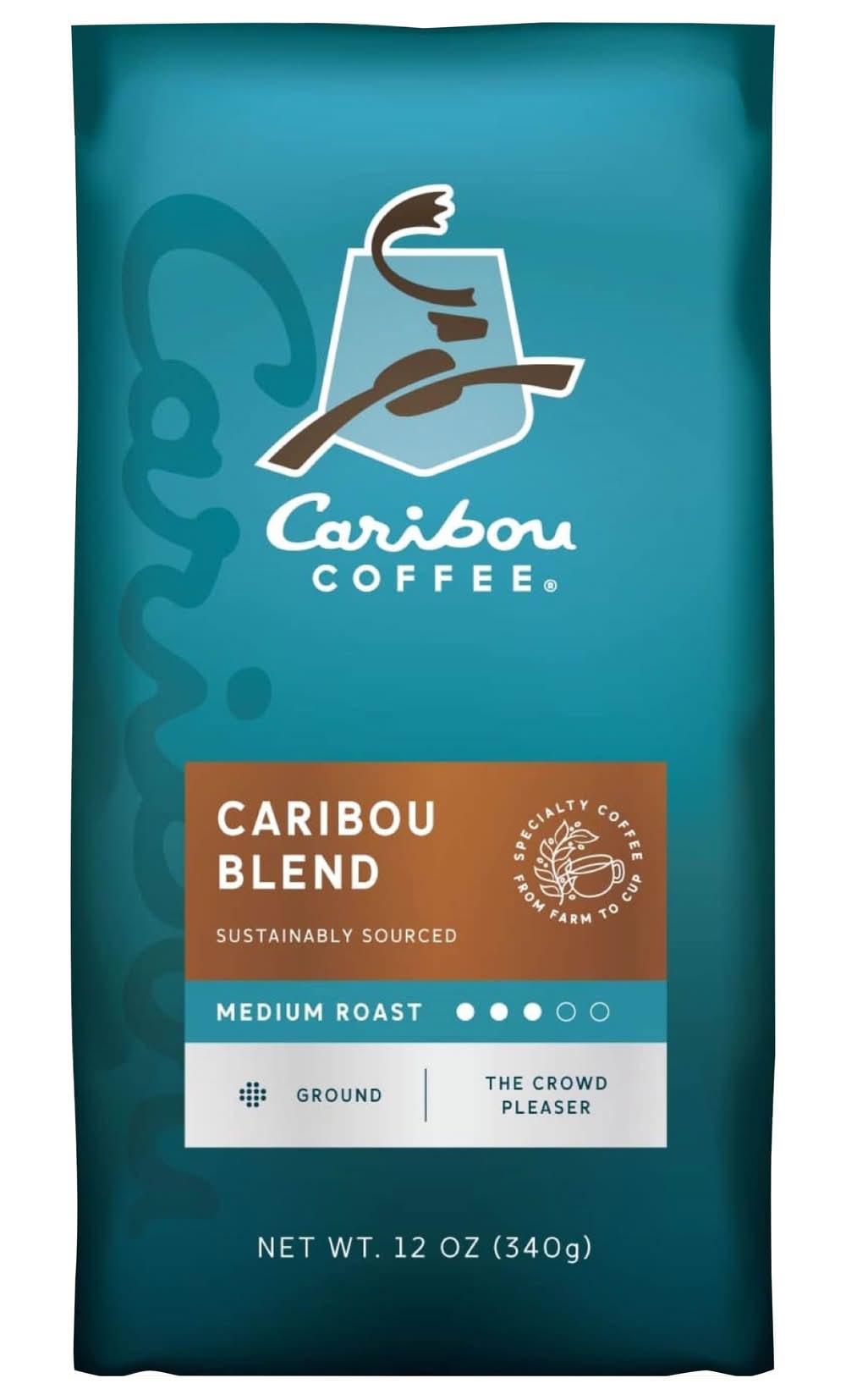 Caribou Coffee Blend Medium Roast Ground Coffee (12 oz)