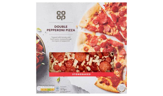 Co-op Stonebaked Double Pepperoni Pizza 327g
